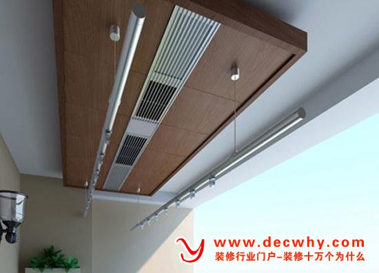 阳台晾衣架安装完工了