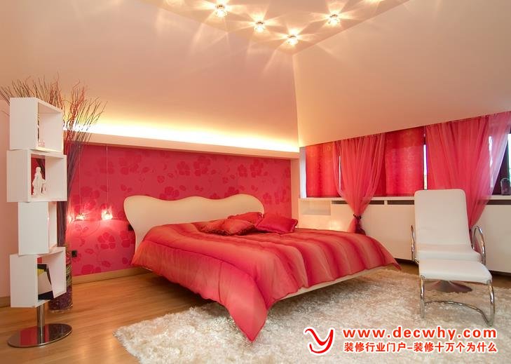 9万打造120平红色温暖系婚房图片