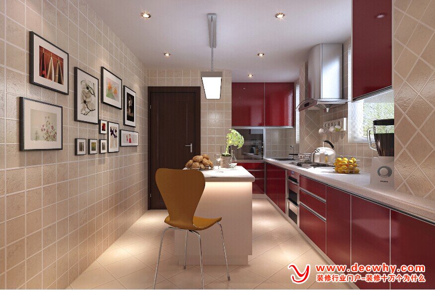 厨房设计、厨房效果图、开放式厨房、独立厨房