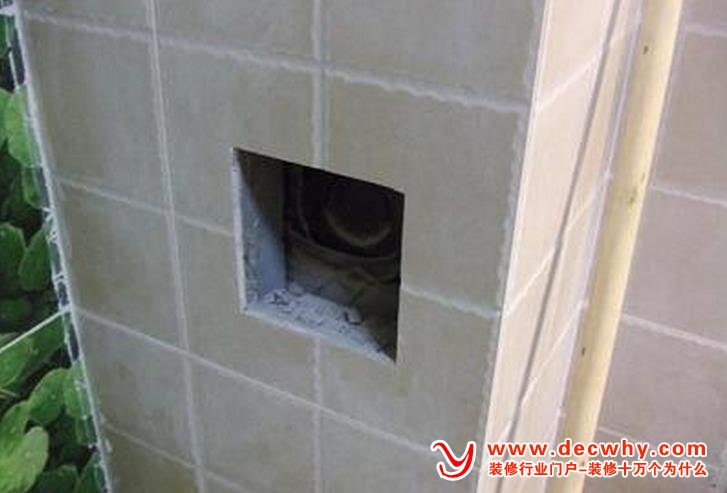 卫生间预留了实用的检修口