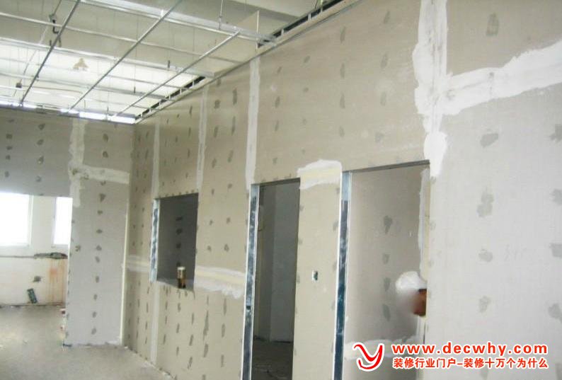 石膏板隔墙工程施工中