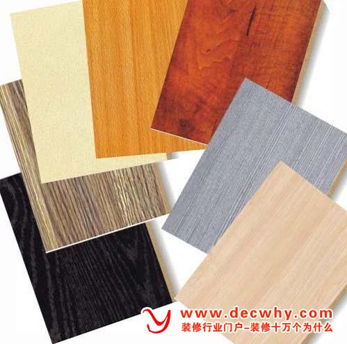 市面上常见的薄木贴面板的小块样板