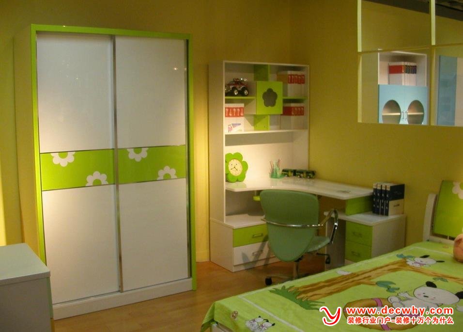 绿化装修材料做出来的儿童房