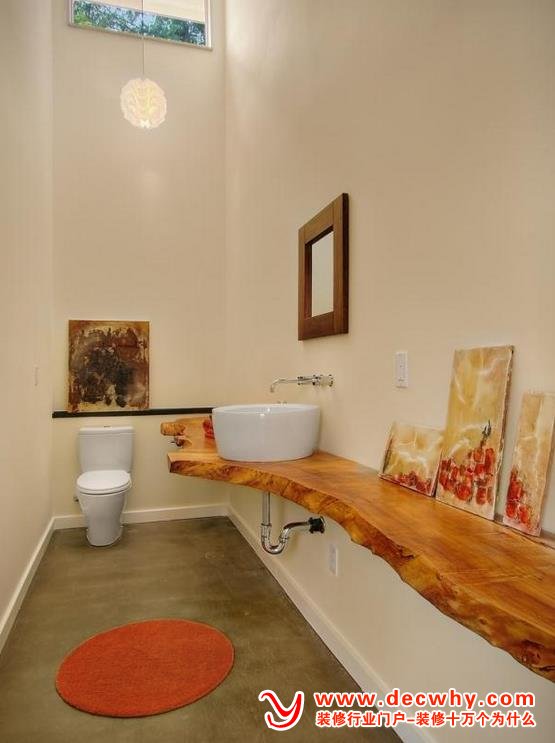 狭长形卫浴设计